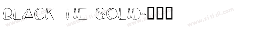 black tie solid字体转换
